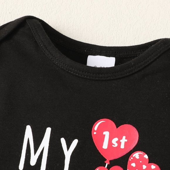 BABY GIRL GRAPHIC BODYSUIT AND HEART PRINT PANTS SET - Picture 2 of 8